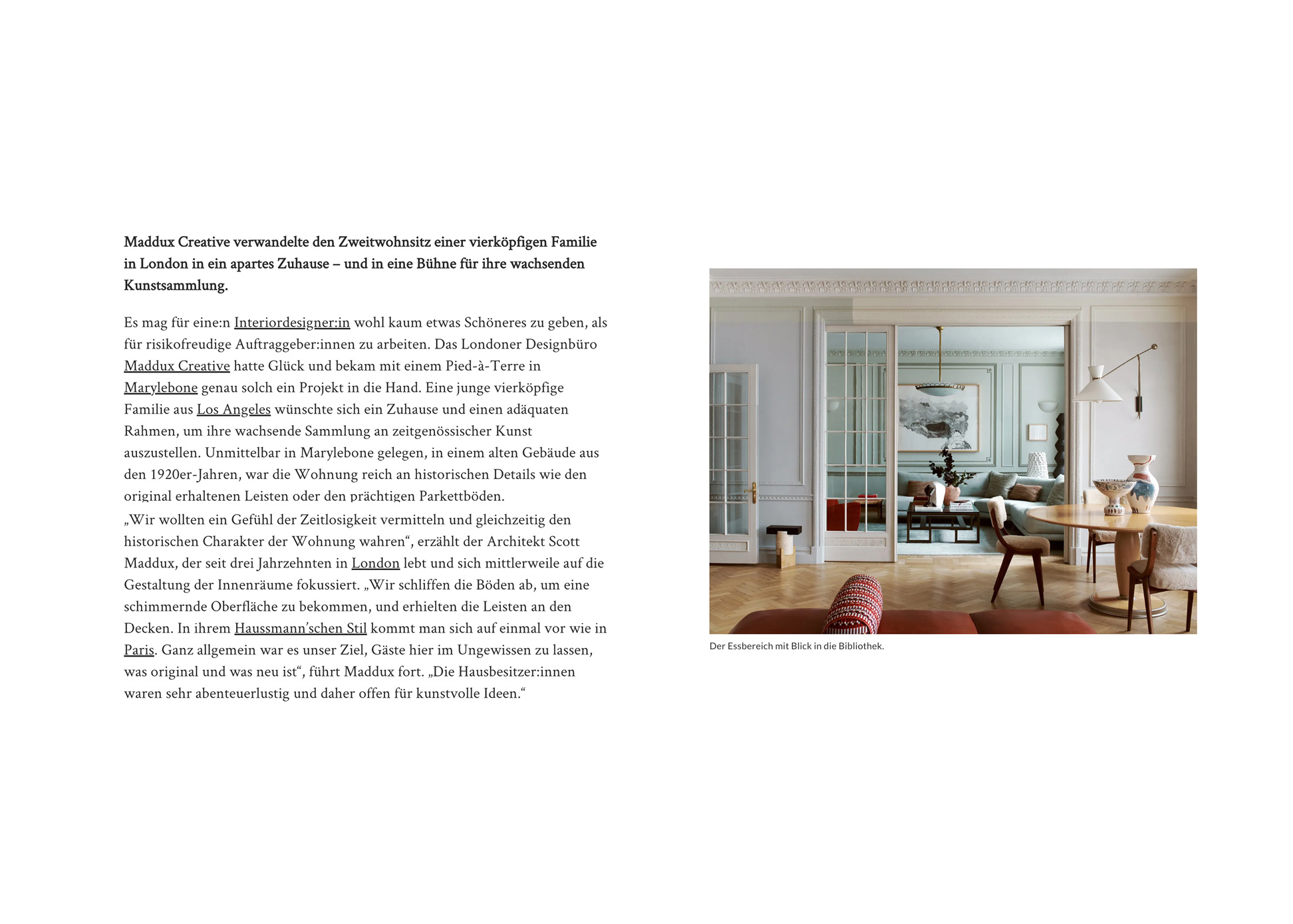 Architectural Digest Germany, July 2022 Maddux Creative